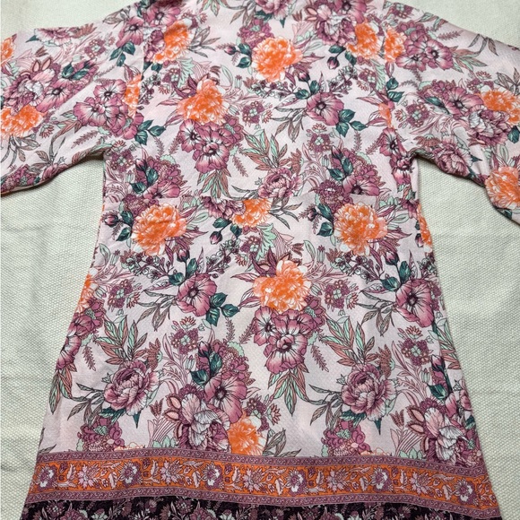 Knox Rose Floral Boho Kimono Cardigan | XS Open Front Lightweight - Picture 11 of 15